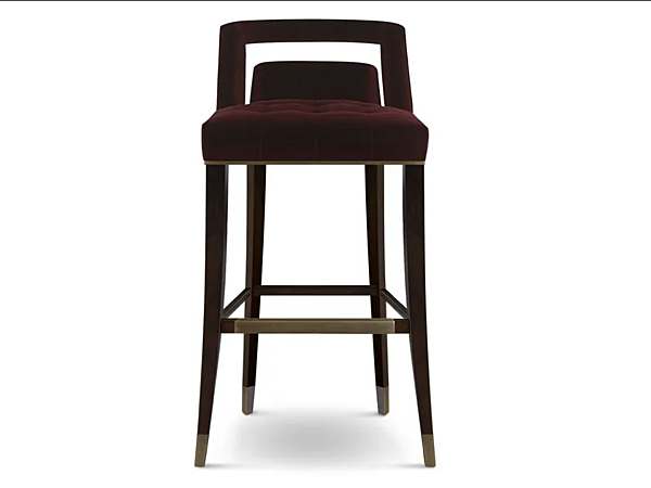 Velvet stool with back BRABBU Naj factory BRABBU from Italy. Foto №1