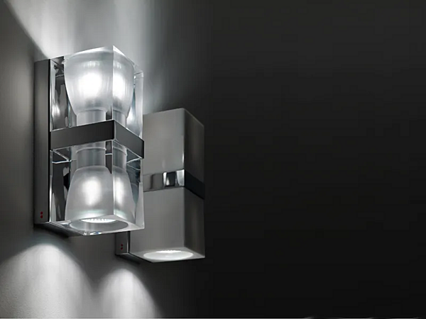 Glass wall light Cubetto Fabbian factory Fabbian from Italy. Foto №2