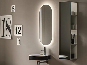 Oval wall mounted mirror with integrated lighting Artelinea Atollo TAT10, TATD10 Oval wall mounted mirror with integrated lighting Artelinea Atollo TAT10, TATD10 factory ARTELINEA from Italy