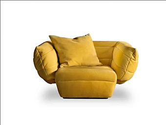 Armchair with armrests Tactile fabric BAXTER factory BAXTER from Italy