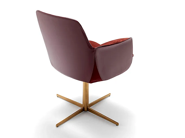 Swivel chair with 4 spoke base leather Electa FASEM Electa BC factory FASEM from Italy. Foto №7