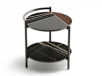 Marble High Side Table Capital Collection OLIVER factory Capital Collection from Italy