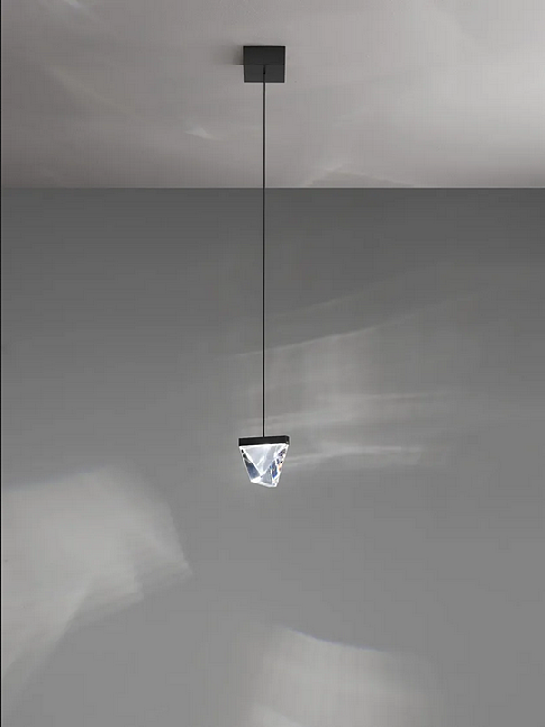 LED Crystal Pendant Lamp Tripla Fabbian factory Fabbian from Italy. Foto №3