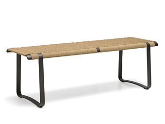 Garden bench with upholstered back Molteni & C Green Point Garden bench with upholstered back Molteni & C Green Point factory Molteni & C.(+VITRA) from Italy