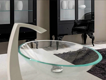 Oval Glass Countertop Washbasin Antares Cortezari LAV-04 factory CORTE ZARI from Italy