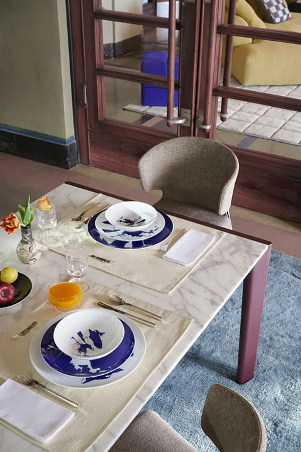 Set of 2 porcelain soup plates CASSINA Tronc GNR CP 22 factory CASSINA from Italy. Foto №3