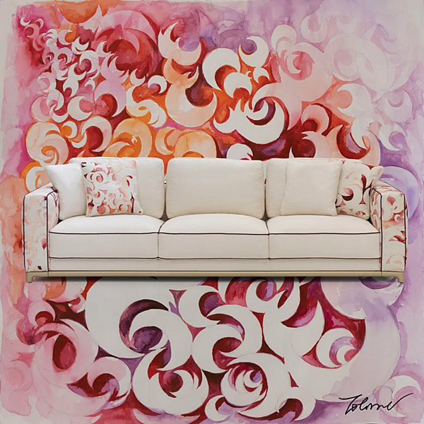 Three-seater fabric sofa with soft back FORMITALIA Moon H -Sofa-B factory FORMITALIA from Italy. Foto №6