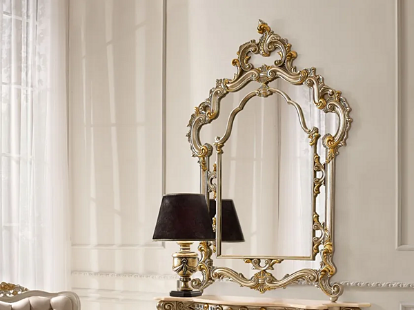 Rectangular wall mounted mirror with diamante frame CASA +39 7633 factory CASA +39 from Italy. Foto №1