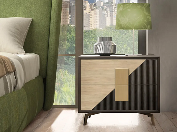 Rectangular bedside table with drawers CASA +39 New Harmony H0010, H0012 factory CASA +39 from Italy. Foto №2