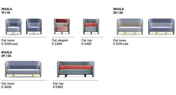 2-seater fabric sofa with soft back Adrenalina Bigala IMB1070200, IMB1070201 factory ADRENALINA from Italy. Foto №6