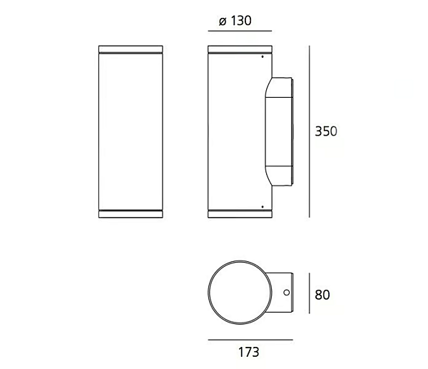 LED outdoor wall lamp in aluminum Calumet Artemide factory Artemide from Italy. Foto №7