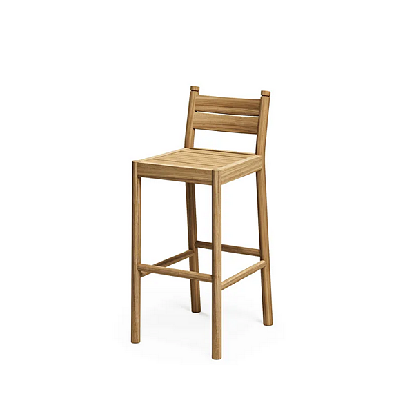 Wooden garden stool with backrest Apache Atmosphera factory ATMOSPHERA from Italy. Foto №4