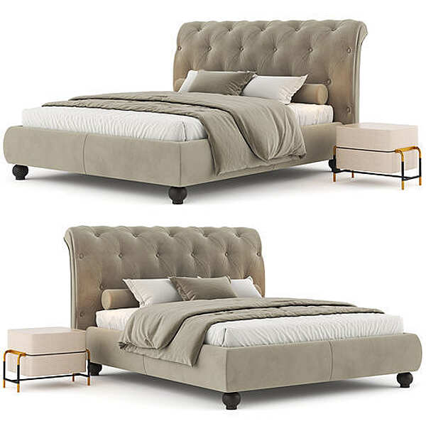 Bed TWILS Dorian 14315Q78N factory TWILS (VENETA CUSCINI) from Italy. Foto №6