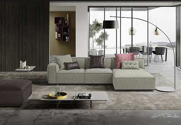 Sectional fabric sofa with soft back Egoitaliano Plaza factory Egoitaliano from Italy. Foto №3