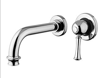 Wall Mounted Single Handle Steel Washbasin Mixer Gaia Mobili Aston factory GAIA from Italy