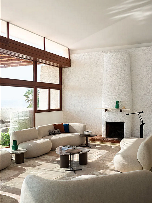 Modular fabric sofa with soft back Potocco Jade 953 D 953/D factory POTOCCO from Italy. Foto №18