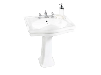 Single Pedestal Porcelain Washbasin Gentry Home Coventry factory Gentry Home from Italy