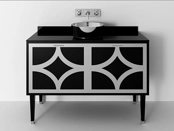 Single wooden vanity unit with drawers Park Avenue Cora 2A PKRCORA2ACES factory Park Avenue from Italy. Foto №1