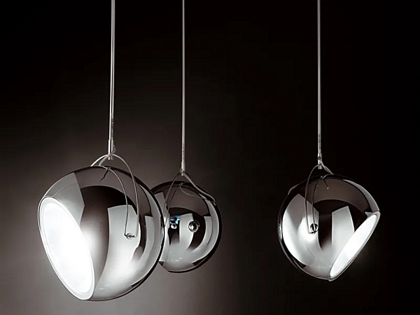 Metal Pendant Lamp Beluga Steel Fabbian factory Fabbian from Italy. Foto №5
