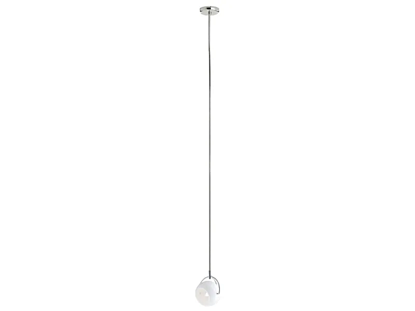Chrome Plated Pendant Lamp Fabbian Beluga White factory Fabbian from Italy. Foto №1