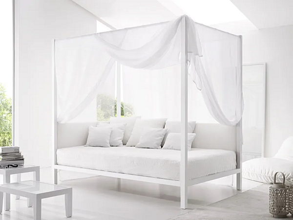 Full Size Aluminium Canopy Bed Lera Wind Duomo Design factory Duomo Design from Italy. Foto №1