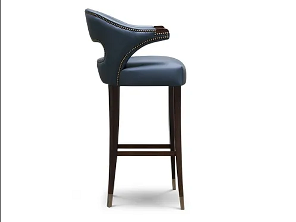 High upholstered stool with back BRABBU Nanook factory BRABBU from Italy. Foto №3