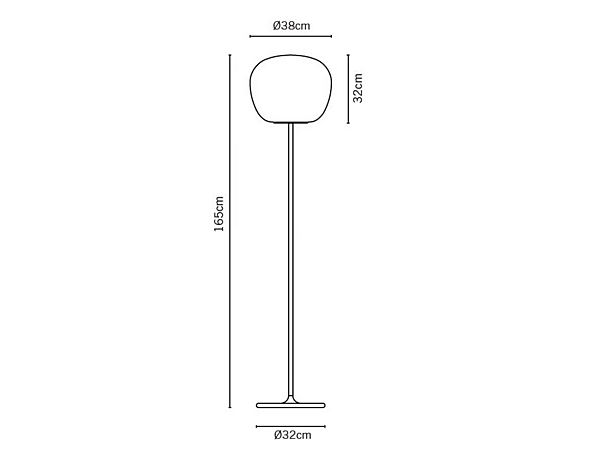 Glass floor lamp Fabbian Lumi Mochi factory Fabbian from Italy. Foto №6