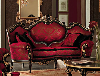 Two-Seater Fabric Sofa Modenese Luxury Interiors 11411 factory MODENESE GASTONE from Italy