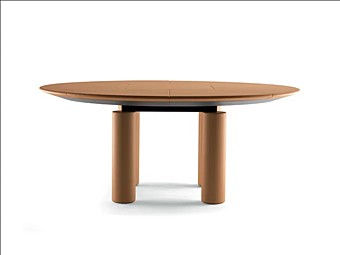 Round Meeting Table in Wood with CEO Cube Design POLTRONA FRAU factory POLTRONA FRAU from Italy