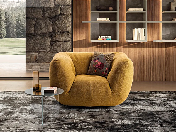 Fabric armchair LAGO Happening 1461 factory LAGO from Italy. Foto №1