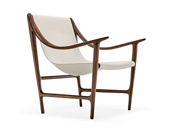 Walnut armchair with armrests GIORGETTI SWING 69960 factory GIORGETTI from Italy