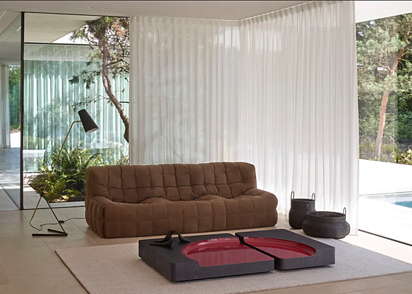 Fabric sofa with upholstered back LIGNE ROSET Kashima factory LIGNE ROSET from Italy. Foto №22