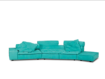 Sofa Miami Soft with Upholstered Back BAXTER factory BAXTER from Italy