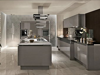 Fitted kitchen with island luxury design Aster Cucine