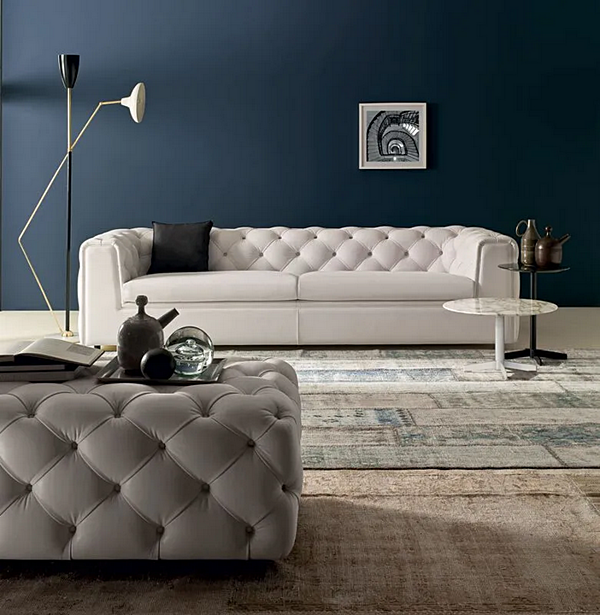 Tufted Leather Pouf i 4 Mariani Tudor factory i 4 Mariani from Italy. Foto №2