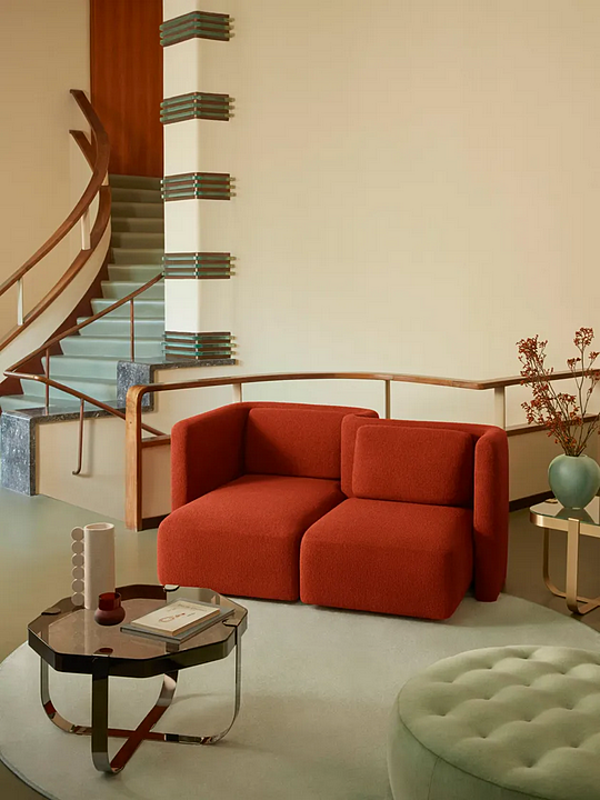 Modular fabric sofa with soft back Saba Gala factory SABA from Italy. Foto №16