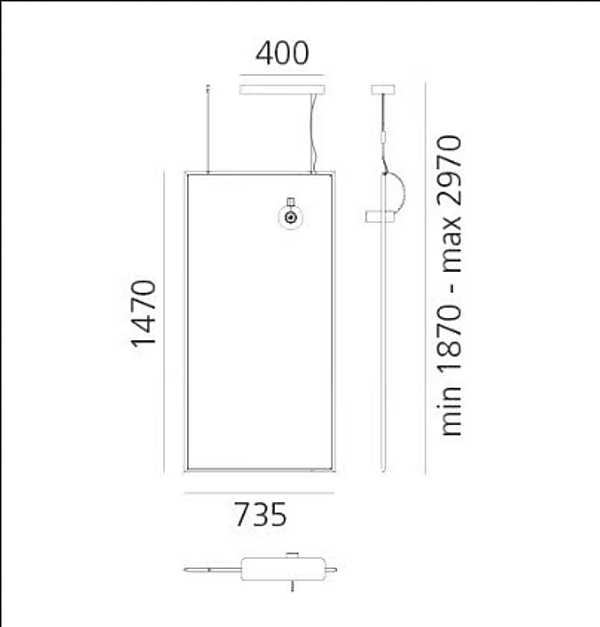 LED Pendant Lamp Discovery Spot Technopolymer Artemide 2030030APP, 2031030APP factory Artemide from Italy. Foto №5