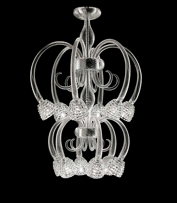 Chandelier Barovier&Toso Quadri 5718/12 factory Barovier&Toso from Italy. Foto №1