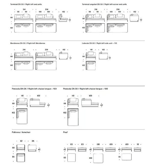 Sectional fabric sofa Livingston Saba factory SABA from Italy. Foto №11