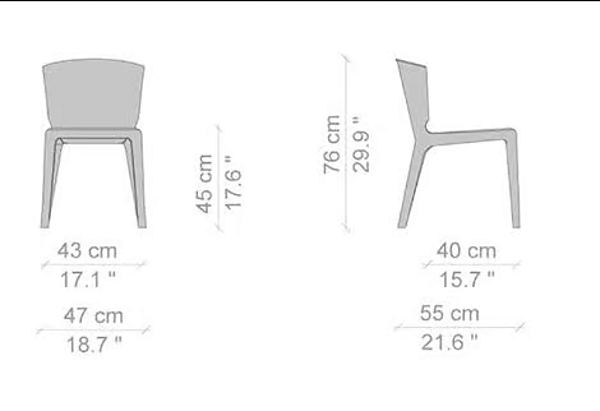 Upholstered chair with soft back CASSINA Hola 369 factory CASSINA from Italy. Foto №3