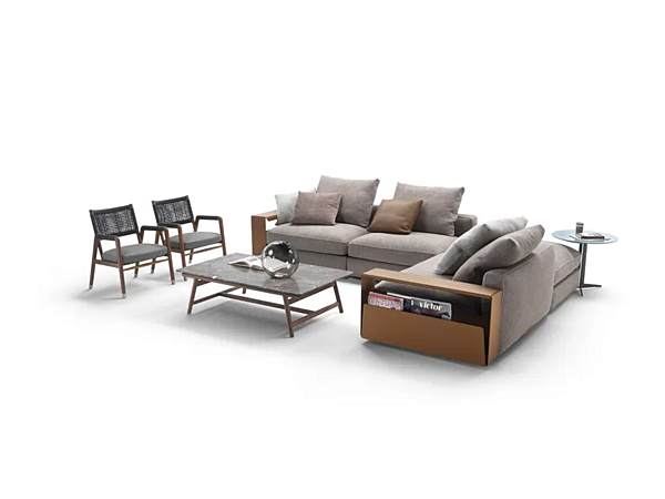 Corner sectional fabric sofa Harper FLEXFORM factory FLEXFORM from Italy. Foto №12