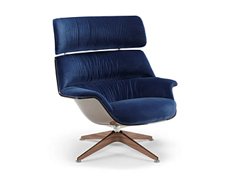 Swivel high back armchair with upholstered panel and 4 spoke base AMURA COACH Swivel high back armchair with upholstered panel and 4 spoke base AMURA COACH factory AMURA from Italy