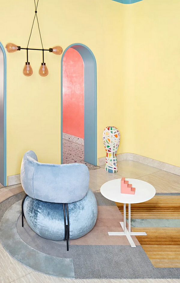 Fabric armchair Baby Geo Saba factory SABA from Italy. Foto №4