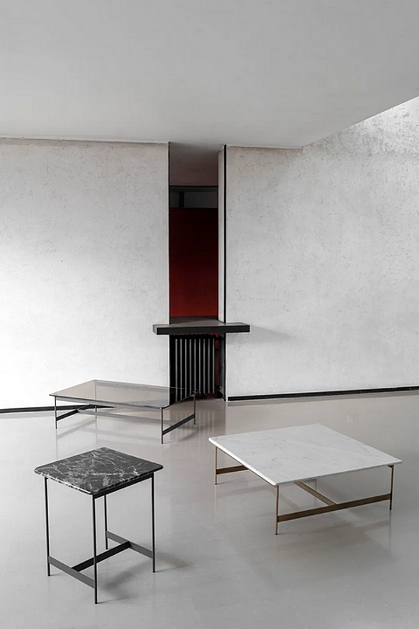 Rectangular low coffee table with marble top Potocco Little T 878 TR 878/TR factory POTOCCO from Italy. Foto №4