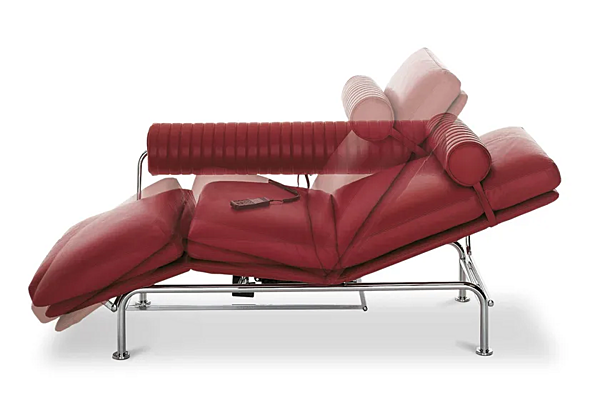 Leather Chaise Longue Day Bed Up Down i 4 Mariani factory i 4 Mariani from Italy. Foto №4