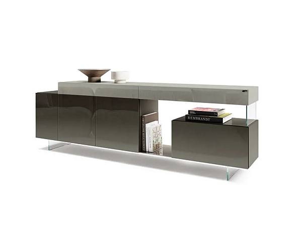 Modular glass sideboard LAGO 36E8 factory LAGO from Italy. Foto №1