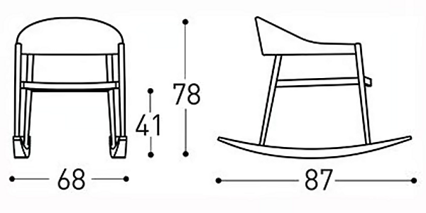 Rocking garden chair with armrests fabric VARASCHIN Clever Lounge 229D5, 229D3 factory VARASCHIN from Italy. Foto №14