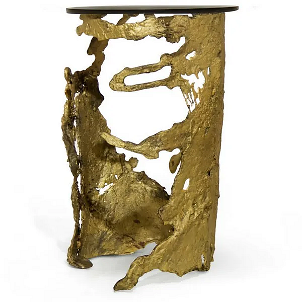 Round brass coffee table Cay BRABBU factory BRABBU from Italy. Foto №3