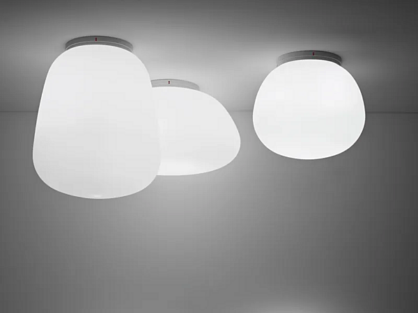 Glass ceiling lamp Fabbian Lumi Baka factory Fabbian from Italy. Foto №3