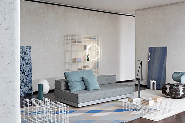 Fabric Sofa Bed with Upholstered Back Saba Bed Breakfast factory SABA from Italy. Foto №3